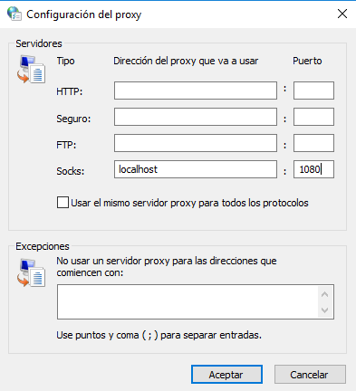 Proxy en Windows